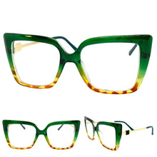 Classic Vintage Retro Style Clear Lens EYEGLASSES Leopard Optical Frame - RX Capable 4291