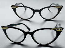 Classic Vintage Retro Cat Eye Style Clear Lens EYEGLASSES Pointy Black Frame KIT400