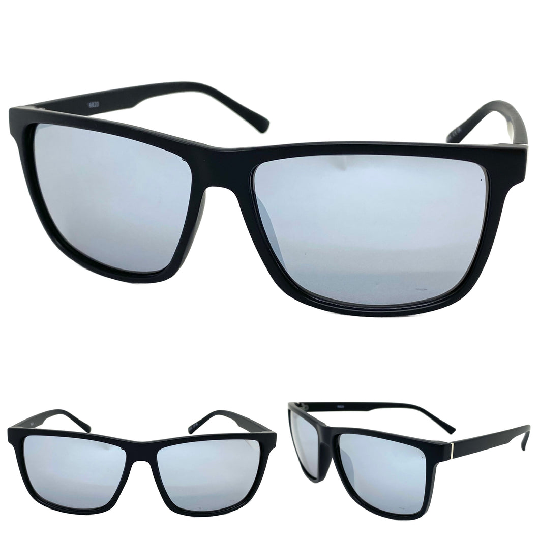 Classic Biker Sporty Trendy Stylish SUNGLASSES Square Black Frame 6820