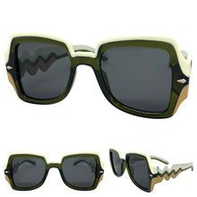 Oversized Classic Vintage Retro Style SUNGLASSES Large Square Funky Frame 80534