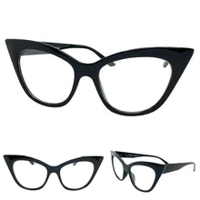Women's Classic Vintage RETRO Cat Eye Style Clear Lens EYE GLASSES Black Frame 1611