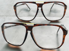 Classic Vintage Retro Aviator Style Clear Lens EYEGLASSES Square Tortoise Frame 1065