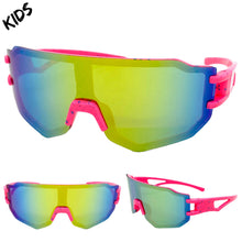 Kids Boys or Girls Retro Sporty Baseball Cycling Wrap Around Style SUNGLASSES Ages 6-13