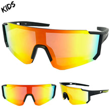 Kids Boys or Girls Retro Sporty Baseball Cycling Wrap Around Style SUNGLASSES Ages 6-13