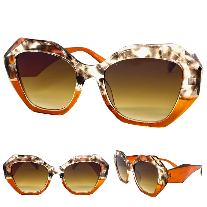 Exaggerated Vintage Retro Style SUNGLASSES Funky Animal Print Frame E1683