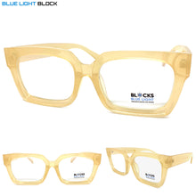 Classic Vintage Retro Style Blue Light Blocking Computer EYEGLASSES Large Thick Cream Frame 2016