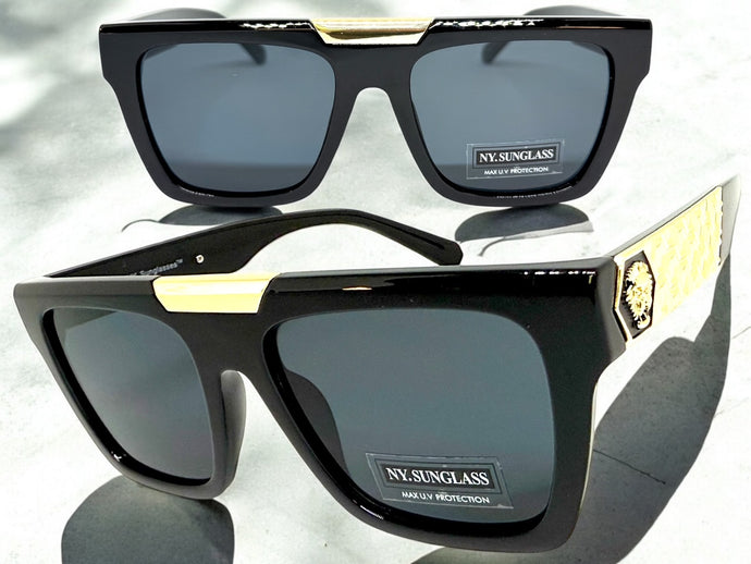 Classic Hardcore Biker Gangster Hip Hop Style SUNGLASSES Black Frame Dark Lens 5467