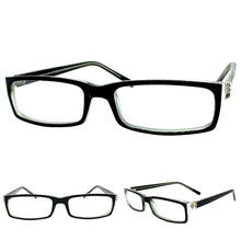 Classy Contemporary Modern Style Clear Lens EYEGLASSES Black Fashion Frame 1328