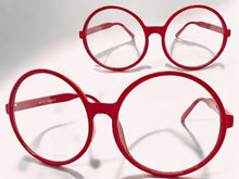 Oversized Vintage Retro Style Clear Lens EYEGLASSES X-Large Red Frame 1734