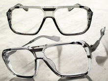Classic Vintage Retro Hip Hop Rapper Style Clear Lens EYEGLASSES Gray & Gunmetal Frame 76006