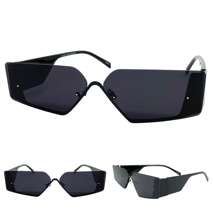 Contemporary Modern Style SUNGLASSES Sleek Design Black Frame 5212