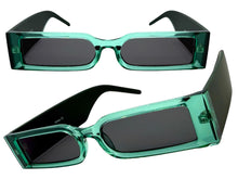 Space Futuristic Robotic Cyclops Modern Contemporary SUNGLASSES Sleek Green Frame 9262
