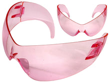 Oversized Space Futuristic Robotic Cyclops Shield Costume Party SUNGLASSES Huge Pink Lens 2170