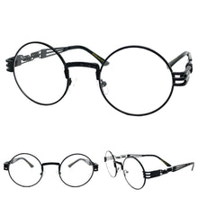 Classic Vintage Retro Style Clear Lens EYEGLASSES Round Black Frame 10700