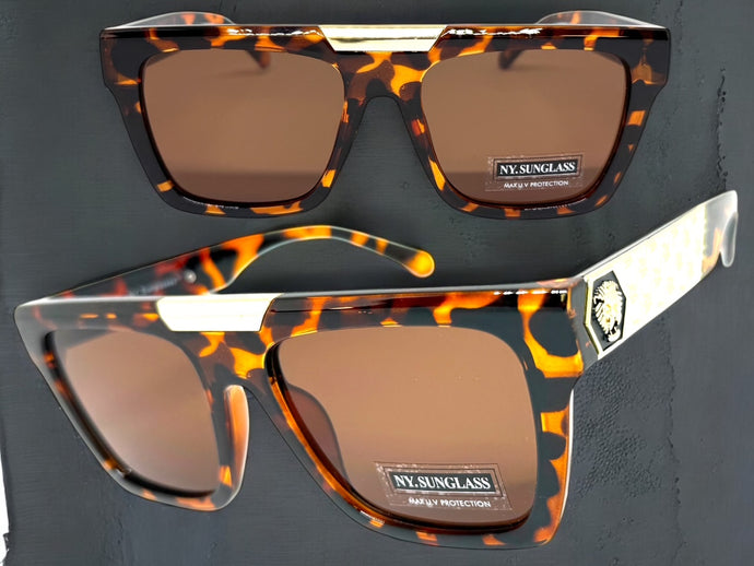 Classic Hardcore Biker Gangster Hip Hop Style SUNGLASSES Tortoise Frame 5467