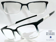 Classy Contemporary Modern Style READING GLASSES READERS Black Frame Lens Strength +2.00