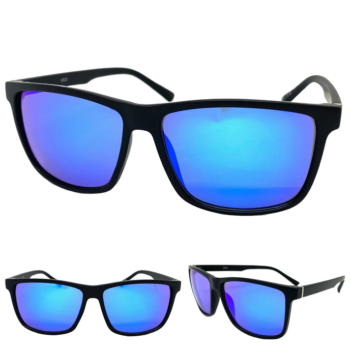 Classic Biker Sporty Trendy Stylish SUNGLASSES Square Black Frame 6820