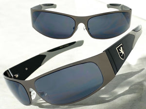 Classic Contemporary Modern Wrap Style SUNGLASSES Sleek Gunmetal Frame 3727