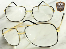 Classic TRUE Vintage Retro Aviator Style Clear Lens EYEGLASSES Gold Frame - Glass Lens 9006