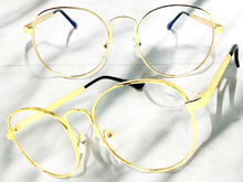 Exaggerated Vintage Retro Style Clear Lens EYEGLASSES Large Oval Gold Frame I116