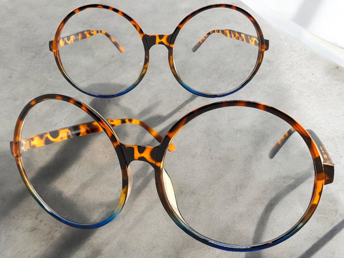 Oversized Vintage Retro Style Clear Lens EYEGLASSES X-Large Tortoise Frame 1734