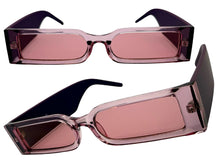 Space Futuristic Robotic Cyclops Modern Contemporary SUNGLASSES Sleek Pink Frame 9262