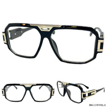 Classic Vintage Retro Hip Hop Rapper Style Clear Lens EYEGLASSES Black & Silver Frame 5408 (Copy)