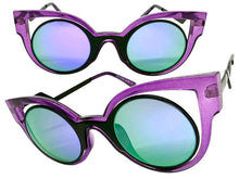 Classic Vintage Retro Cat Eye Style SUNGLASSES Funky Purple Frame 1737