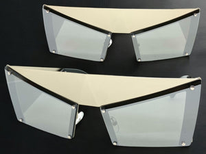 Modern Retro Futuristic Party Raver Style SUNGLASSES Unusual Silver Frame 5275