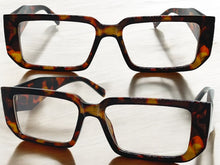 Classy Modern Contemporary Style Clear Lens EYEGLASSES Thick Tortoise Frame 81254