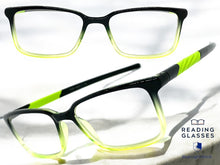 Classy Contemporary Modern Style READING GLASSES READERS Black Frame Lens Strength +1.50