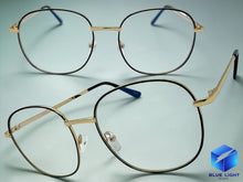 Exaggerated Classic Vintage Retro Style Clear Lens Blue Light Block Computer EYEGLASSES Square Gold Frame 5408