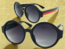 Classic Vintage Retro Style SUNGLASSES Round Black Frame E1380