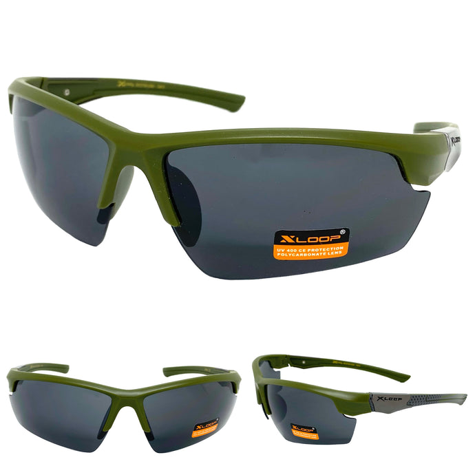 Military Tactial Sporty Wrap Around Style SUNGLASSES Patriotic USA Flag Frame 2718