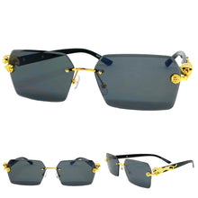 Classy Elegant Sophisticated Modern Luxury Style SUNGLASSES Gold & Black Frame E0969