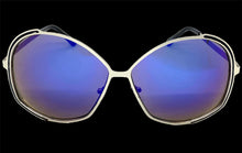 Oversized Exaggerated Vintage Retro Style SUNGLASSES Large Round Silver Frame 8537