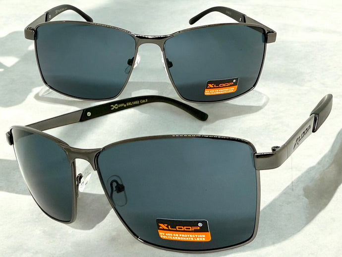 Classic Sporty Modern Stylish Sleek Biker SUNGLASSES Gunmetal Frame Dark Lens 1462