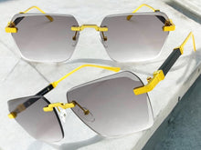 Classy Elegant Luxury Modern Style SUNGLASSES Rimless Gold Frame 5331