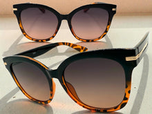 Oversized Exaggerated Vintage Retro Style SUNGLASSES Large Black & Tortoise Frame 9091