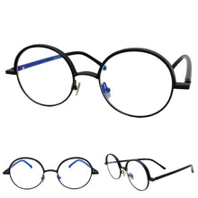 Classic Vintage Retro Style Clear Lens EYEGLASSES Round Black Frame 8143