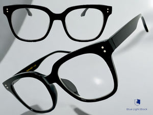 Classic Vintage Retro Style READING GLASSES READERS Black Frame Lens Strength +1.75