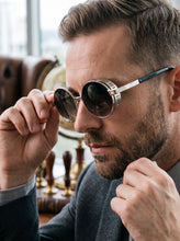 Classic Elegant Vintage Retro Style SUNGLASSES Oval Silver Frame - Gradient Lens 27740