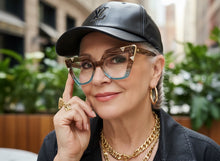 Oversized Vintage Retro Cat Eye Style Clear Lens EYEGLASSES Large Striped Optical Frame 13188