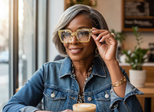 Oversized Exaggerated Funky Artsy Retro Style Clear Lens EYEGLASSES Abstract Optical Frame 69100