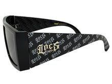 Classic Hardcore Biker Gangster Style LOCS SUNGLASSES Large Thick Black Frame - Dark Lens 91275