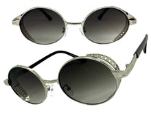 Classic Elegant Vintage Retro Style SUNGLASSES Oval Silver Frame - Gradient Lens 27740
