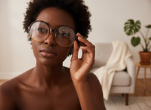 Oversized Vintage Retro Style Clear Lens EYEGLASSES X-Large Round Brown Frame 15032