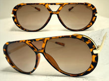 Classy Elegant Vintage Retro Aviator Style SUNGLASSES Large Tortoise & Gold Frame 2888