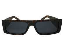 Classic Hardcore Biker Gangster Style SUNGLASSES Thick Rectangular Tortoise Frame - Dark Lens 81019