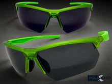 Classic Sporty Wrap Around Fishing Cycling POLARIZED Lens SUNGLASSES Semi Rimless Neon Green Frame 5124